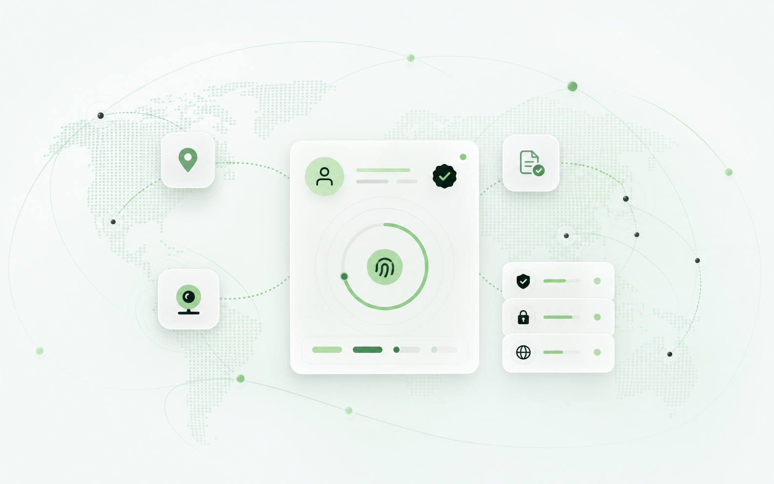 Global candidate verification map illustration